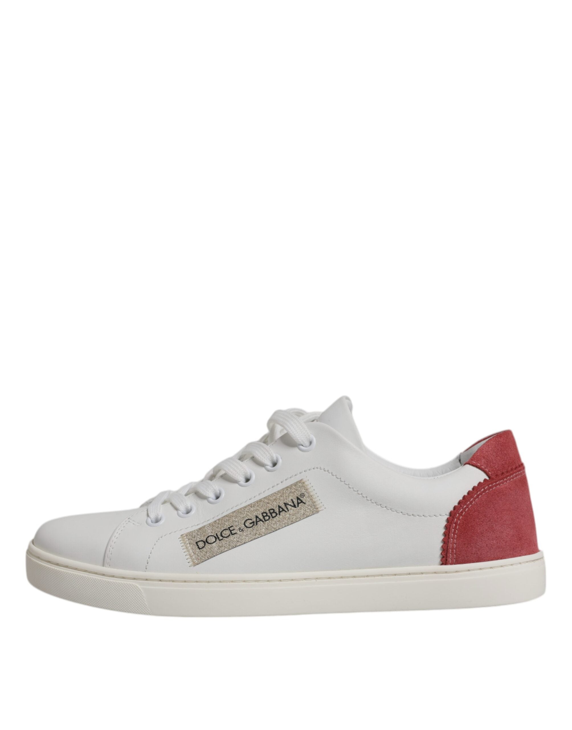 Dolce & Gabbana White London Calf Leather Sneakers Shoes Glam Steals
