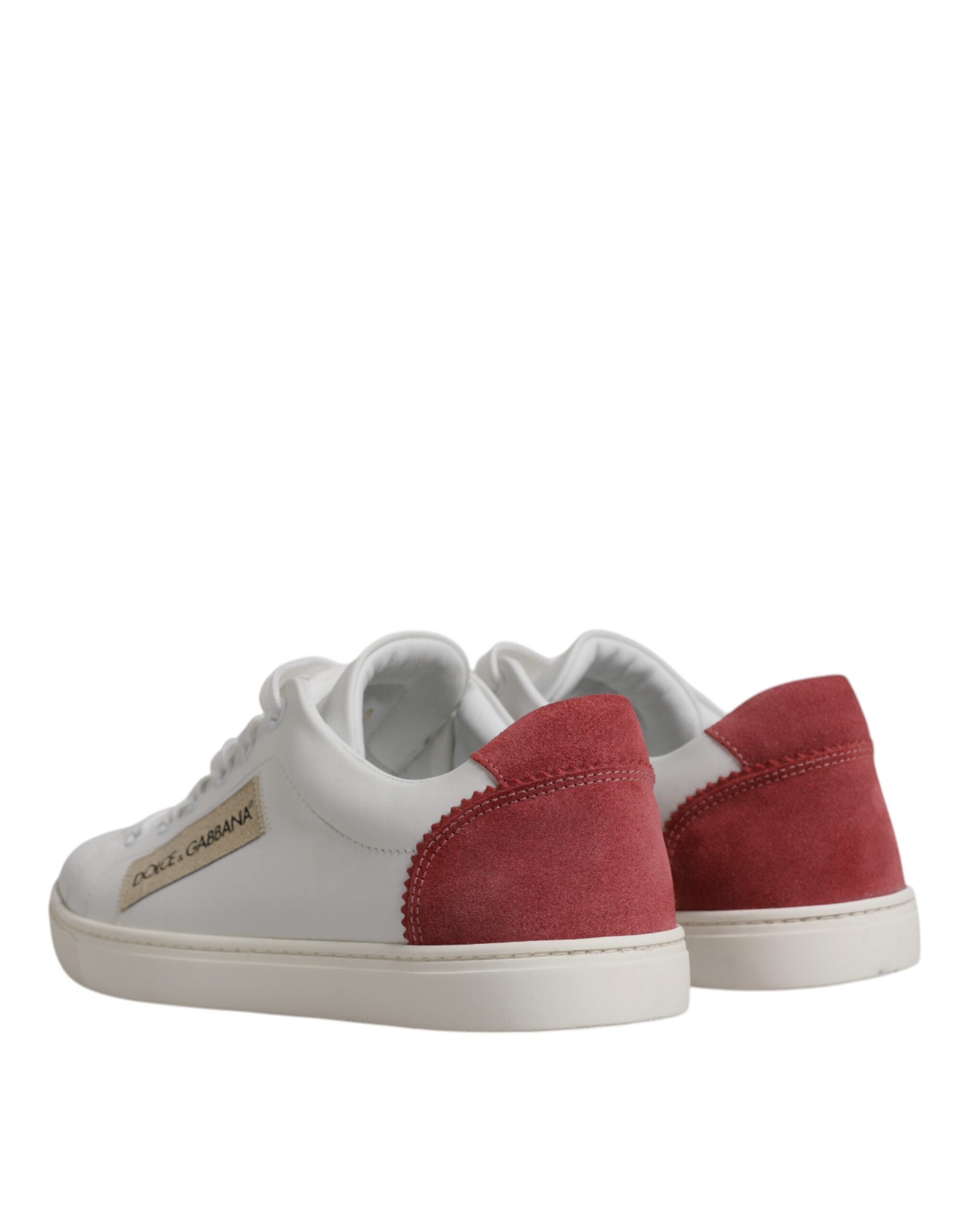 Dolce & Gabbana White London Calf Leather Sneakers Shoes Glam Steals