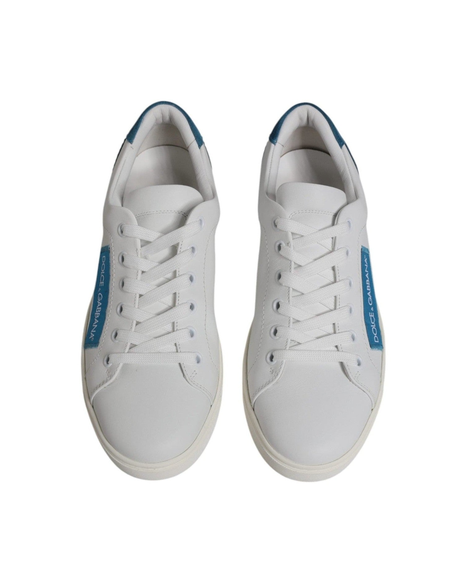 Dolce & Gabbana White London Calf Leather Sneakers Shoes Glam Steals