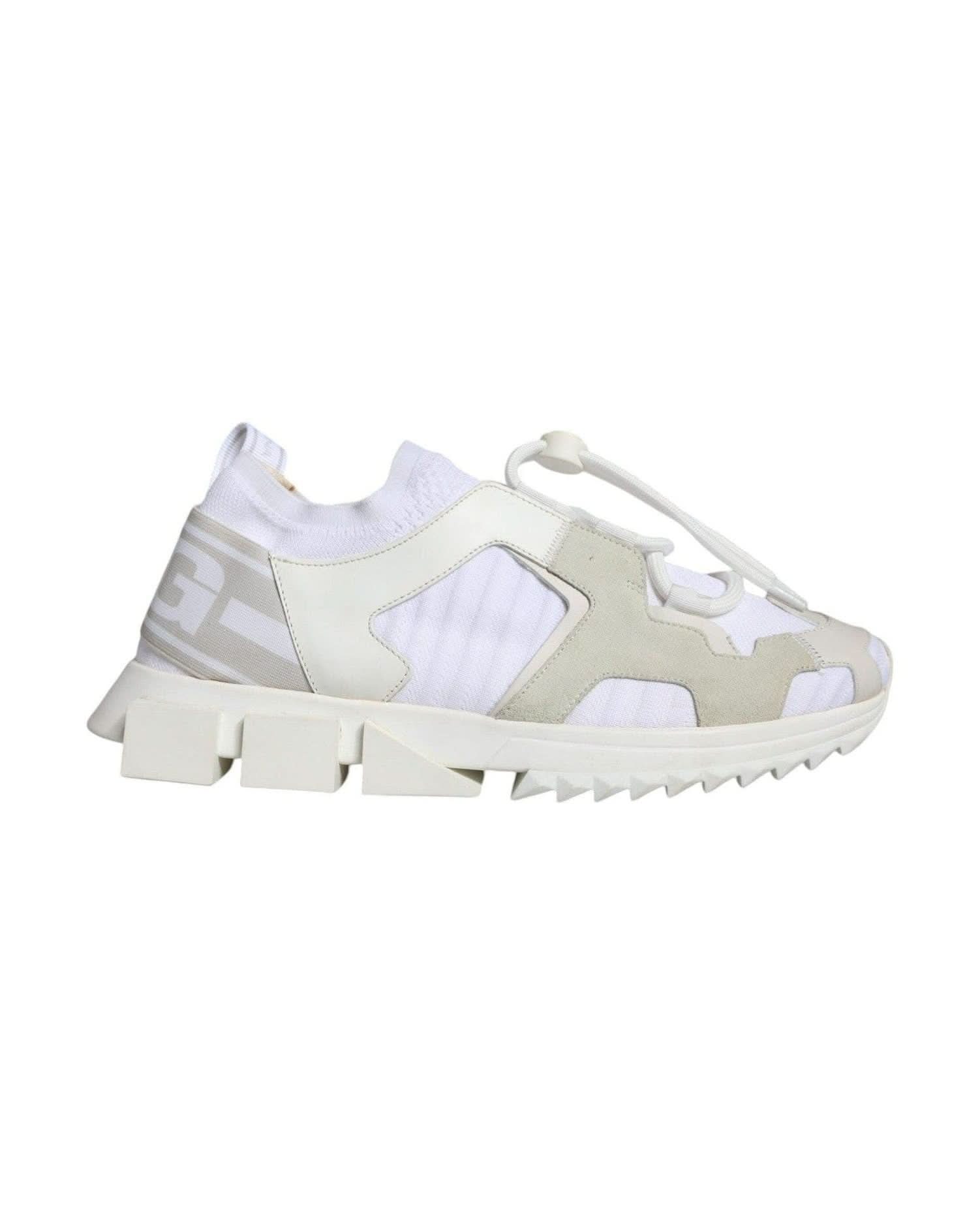 Dolce & Gabbana White Mesh Sorrento Trekking Sneakers Shoes Sneakers