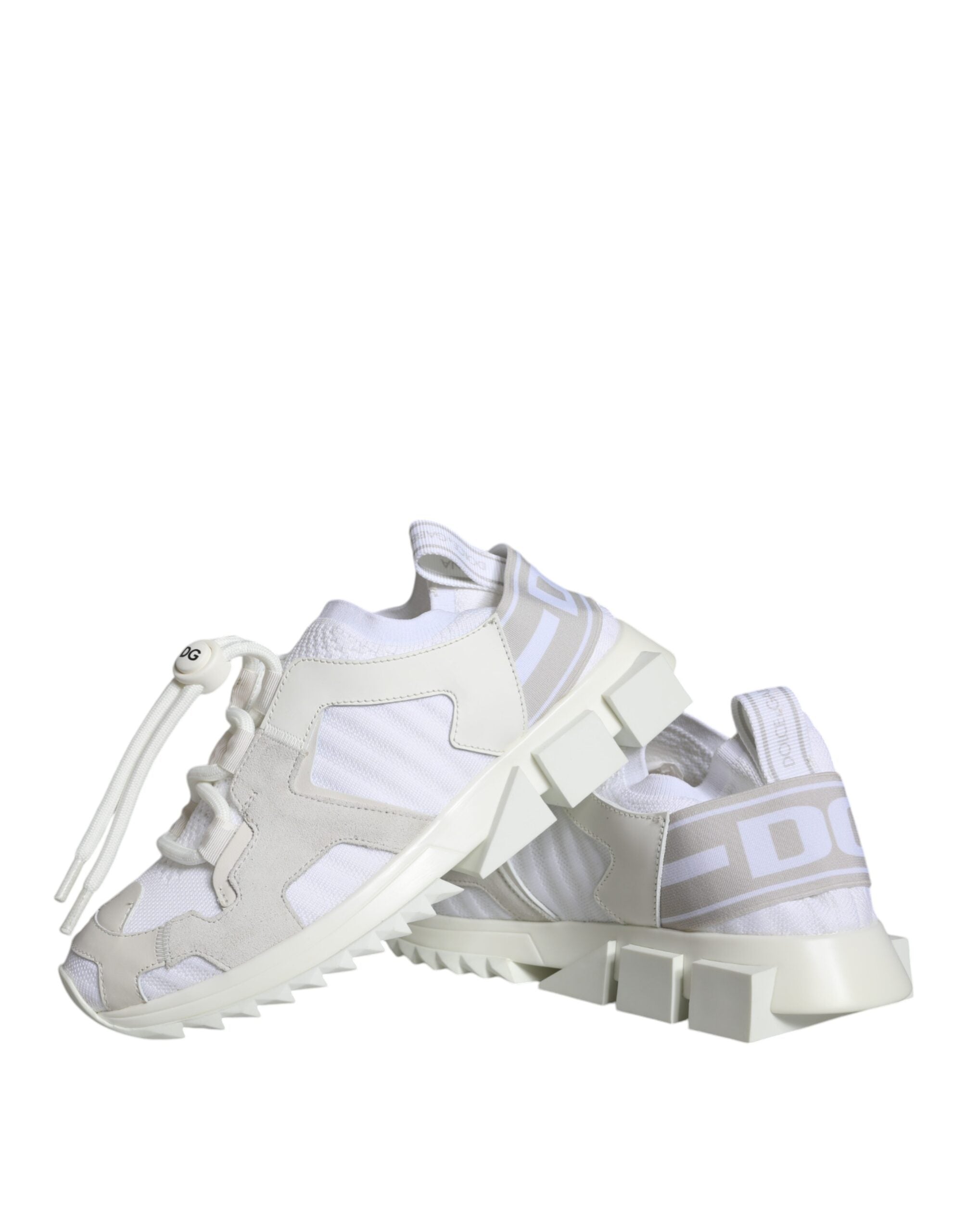 Dolce & Gabbana White Mesh Sorrento Trekking Sneakers Shoes Glam Steals