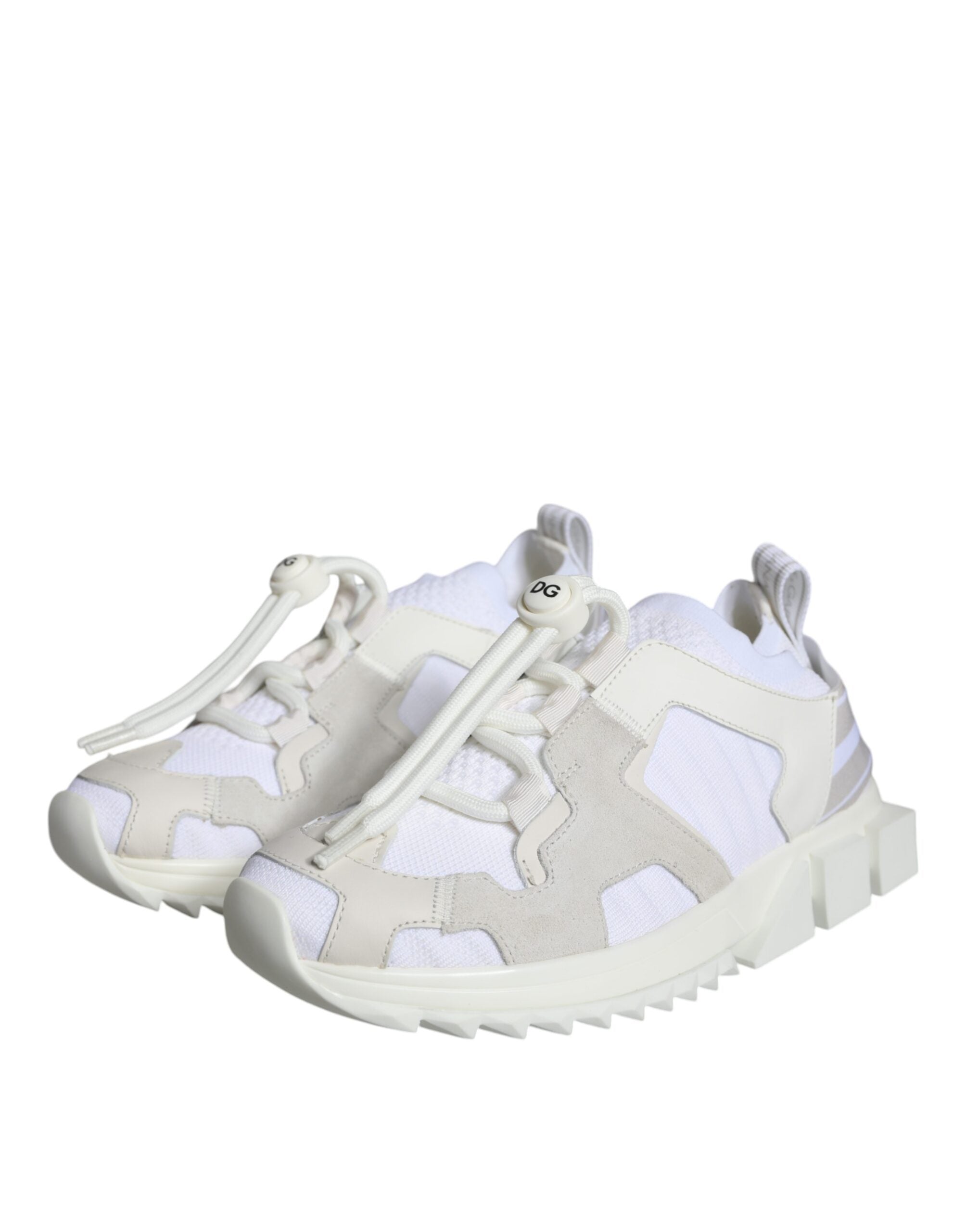 Dolce & Gabbana White Mesh Sorrento Trekking Sneakers Shoes Glam Steals