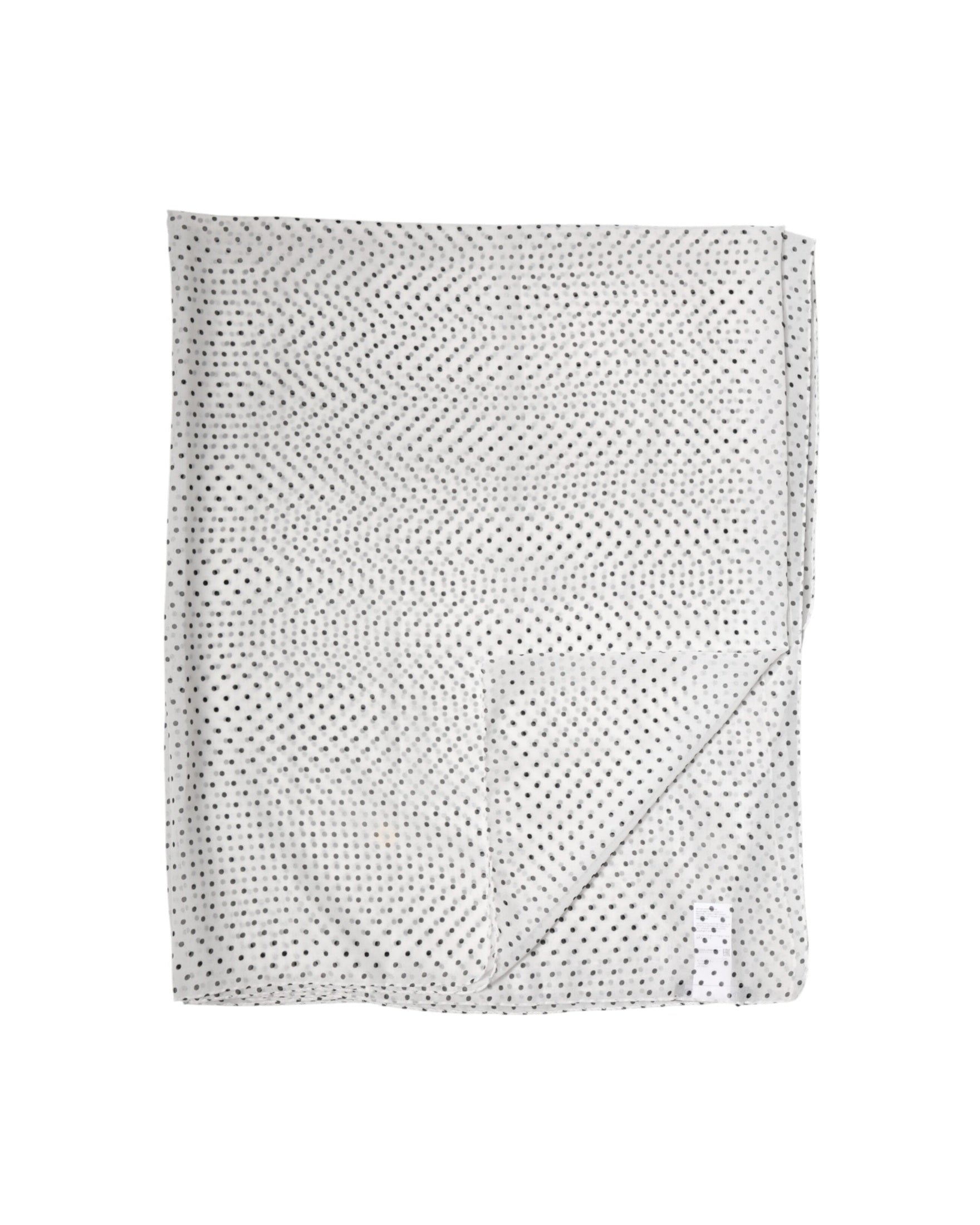 Dolce & Gabbana White Polyester Polka Dot Shawl Scarf Glam Steals