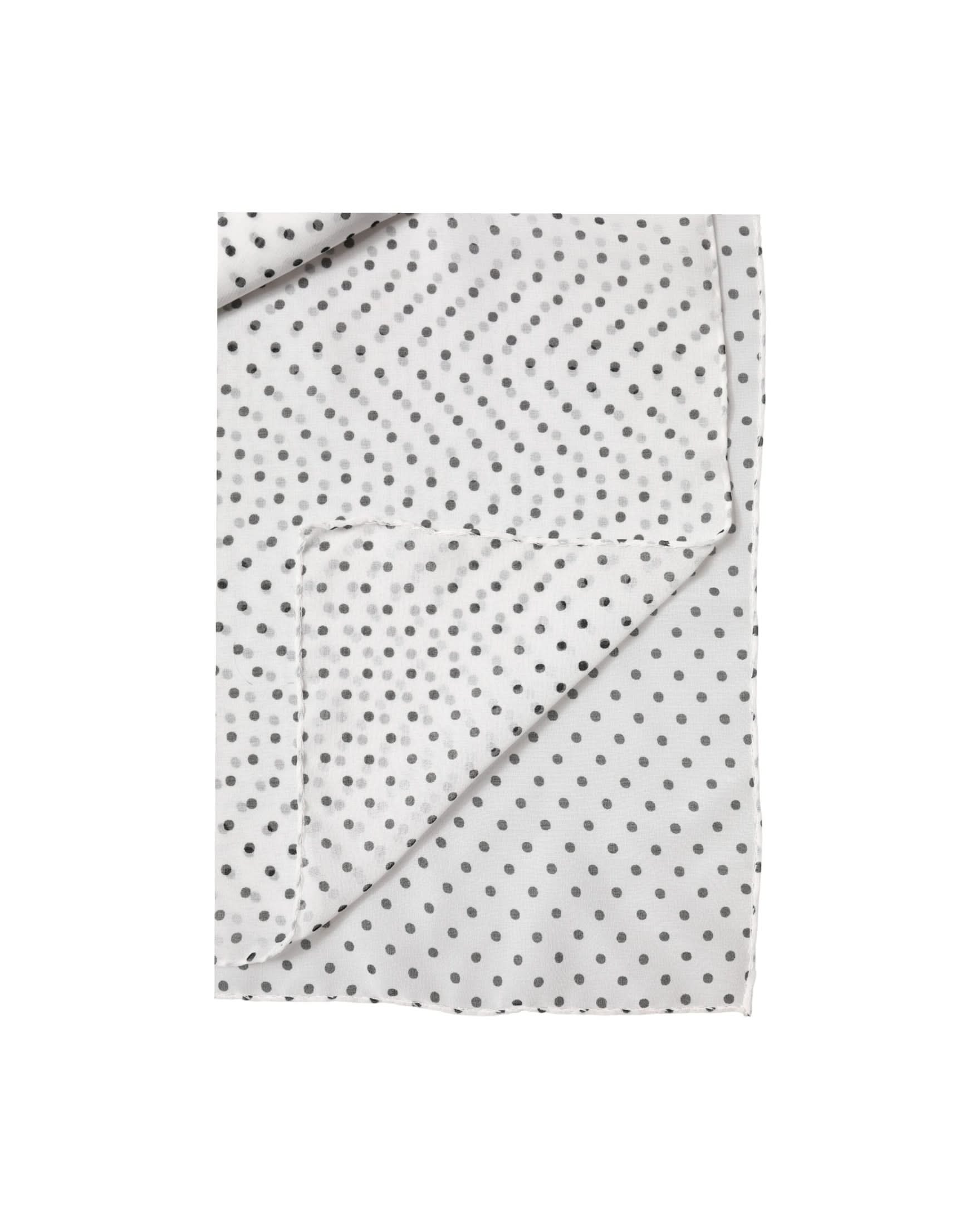 Dolce & Gabbana White Polyester Polka Dot Shawl Scarf Scarves & Shawls