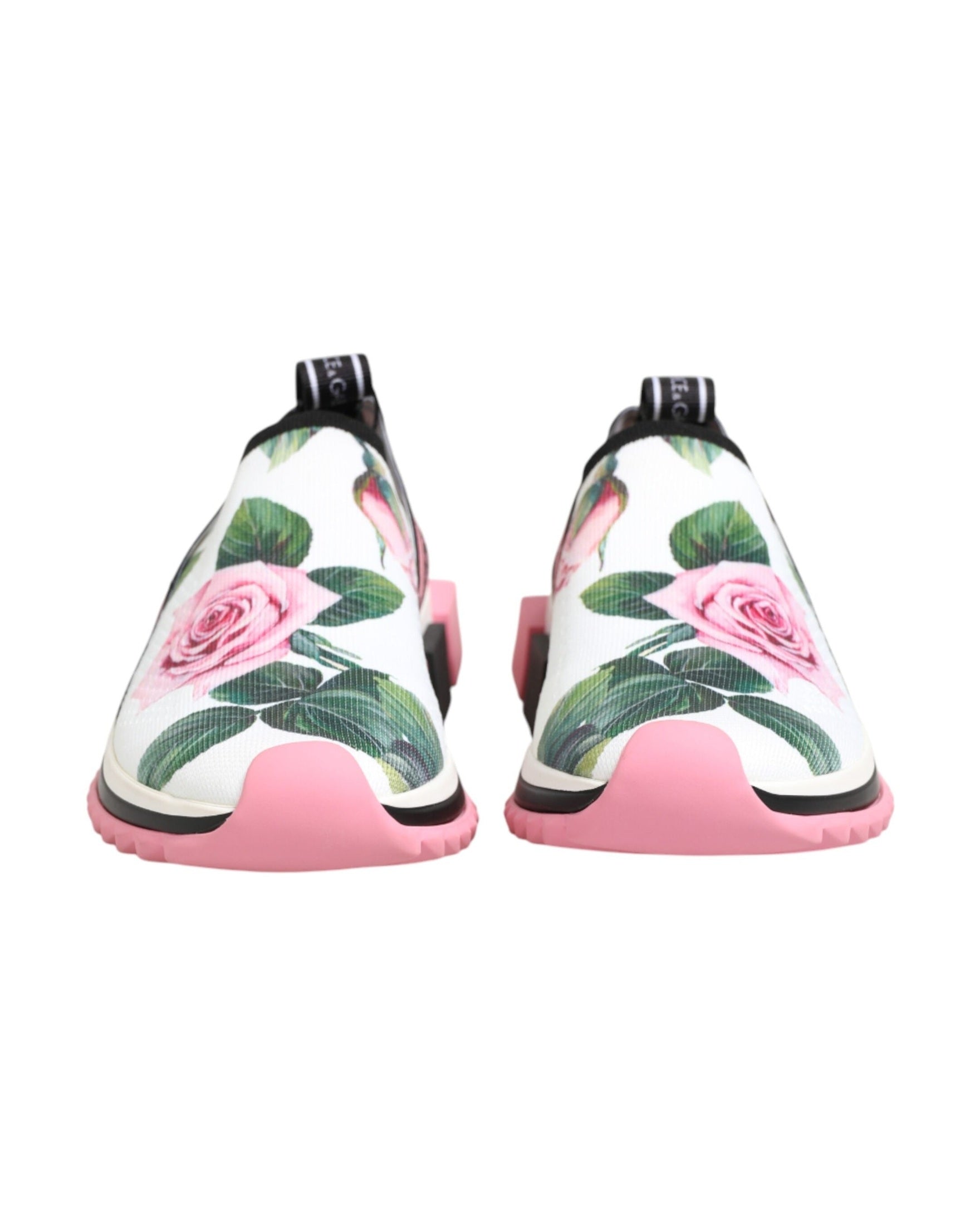 Dolce & Gabbana White Rose Print Sorrento Sneakers Glam Steals