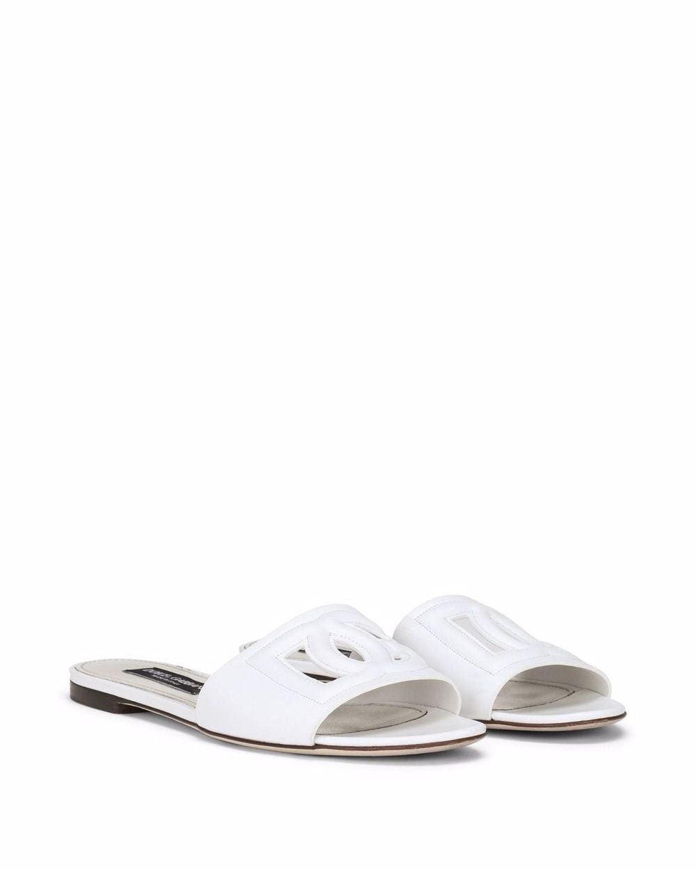Dolce & Gabbana White Sandals Flats