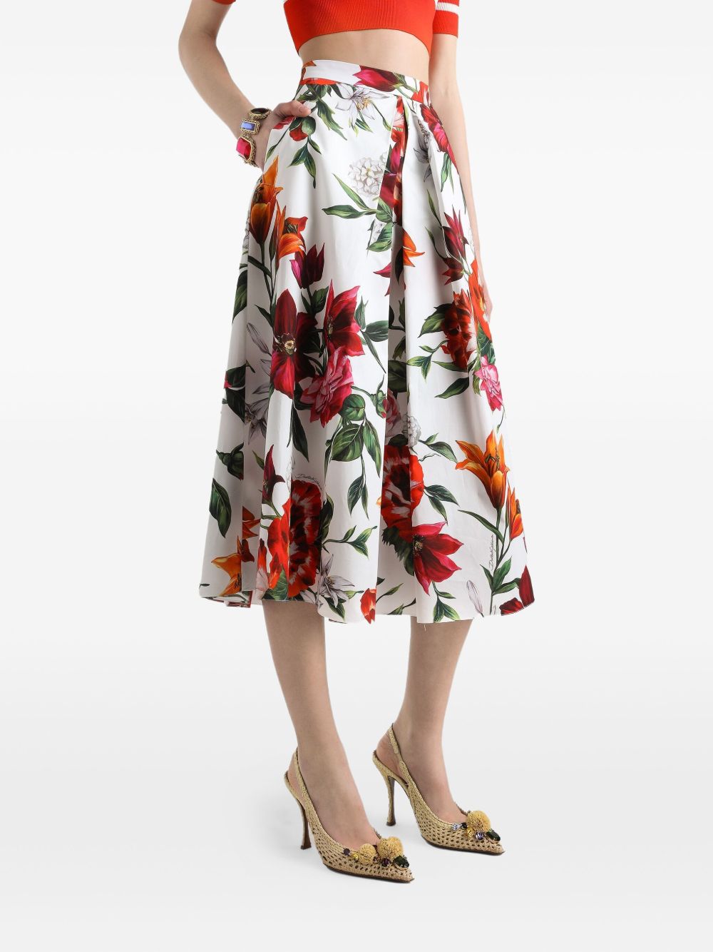 Dolce & Gabbana White Skirt Glam Steals