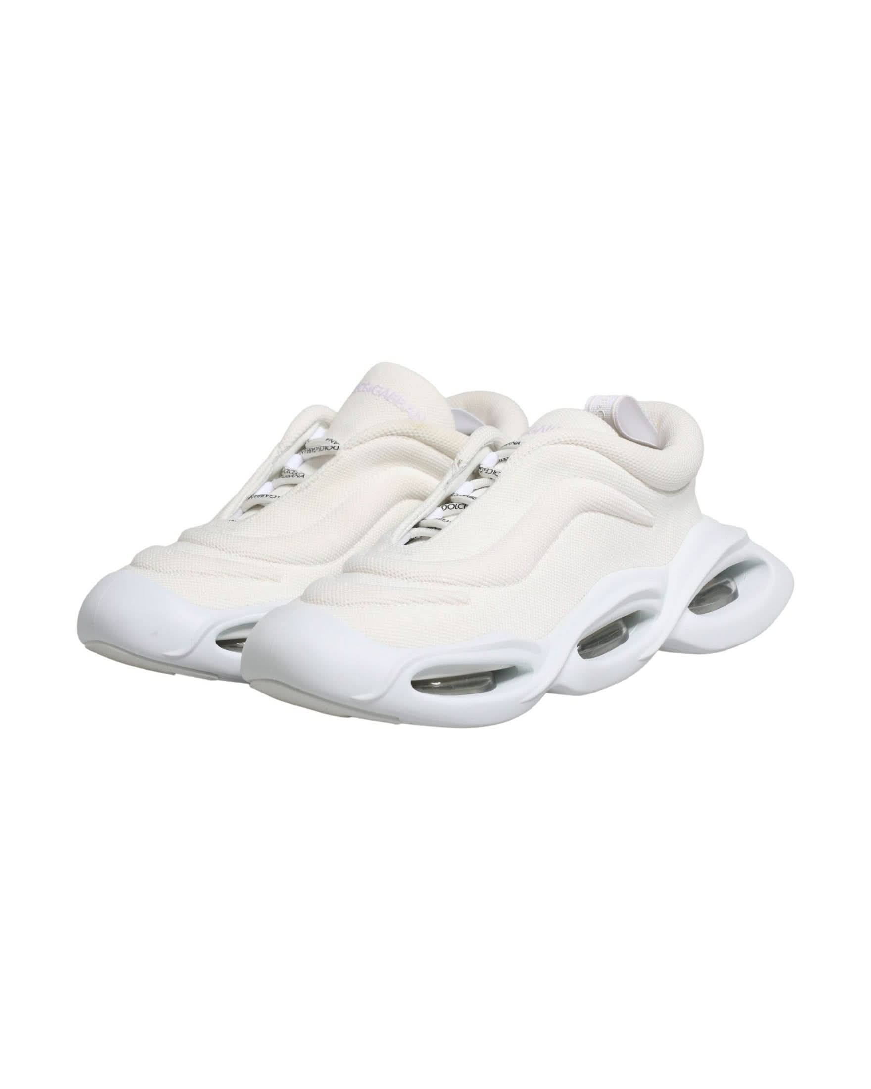 Dolce & Gabbana White Slip On Wave Low Top Sneakers Glam Steals