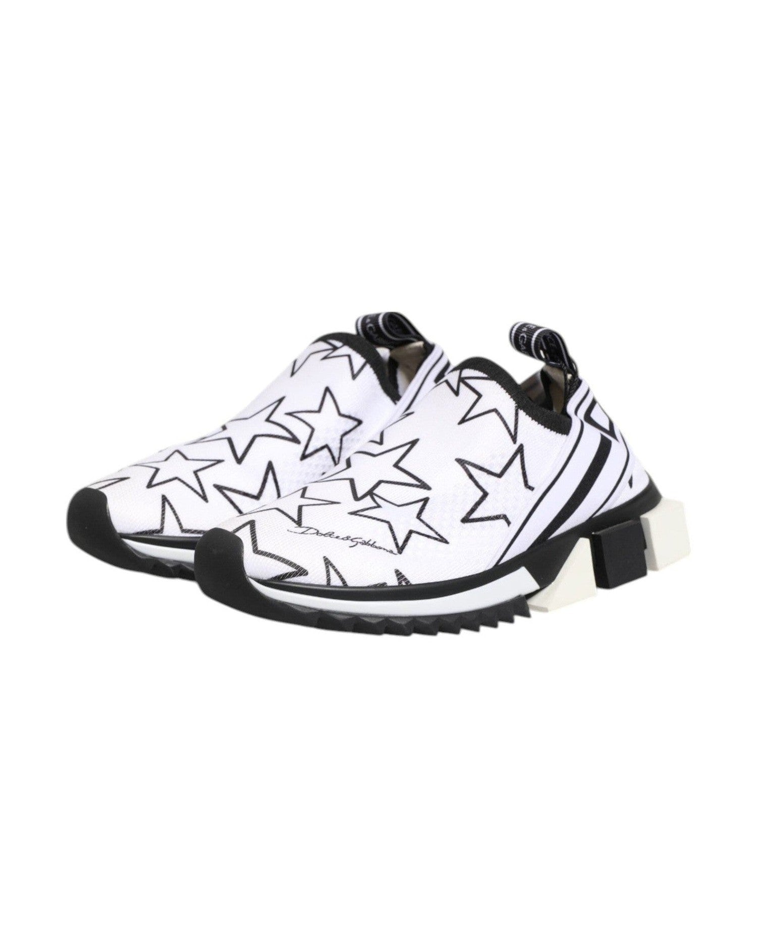 Dolce & Gabbana White Stars Sorrento Low Top Sneakers Shoes Glam Steals