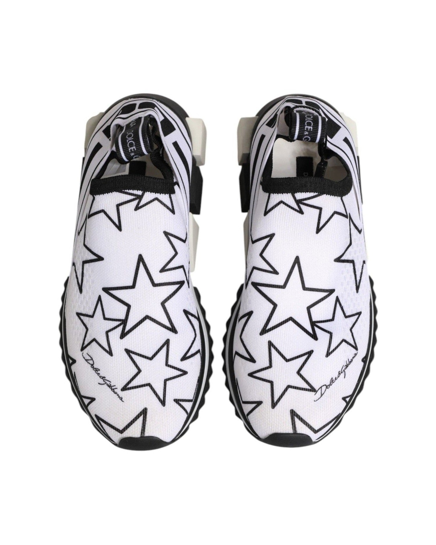 Dolce & Gabbana White Stars Sorrento Low Top Sneakers Shoes Glam Steals