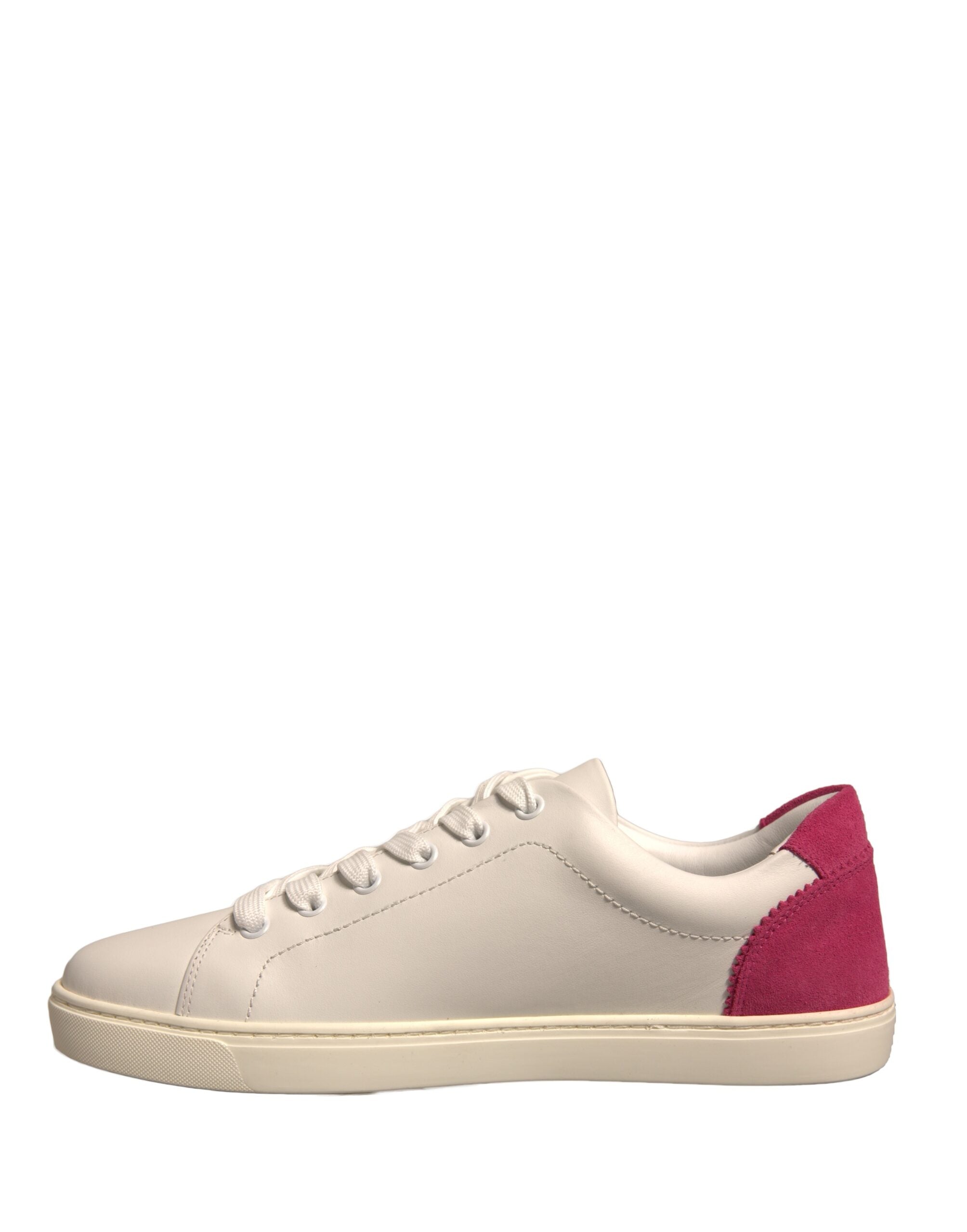 Dolce & Gabbana White Suede Leather Low Top Sneakers Shoes Glam Steals