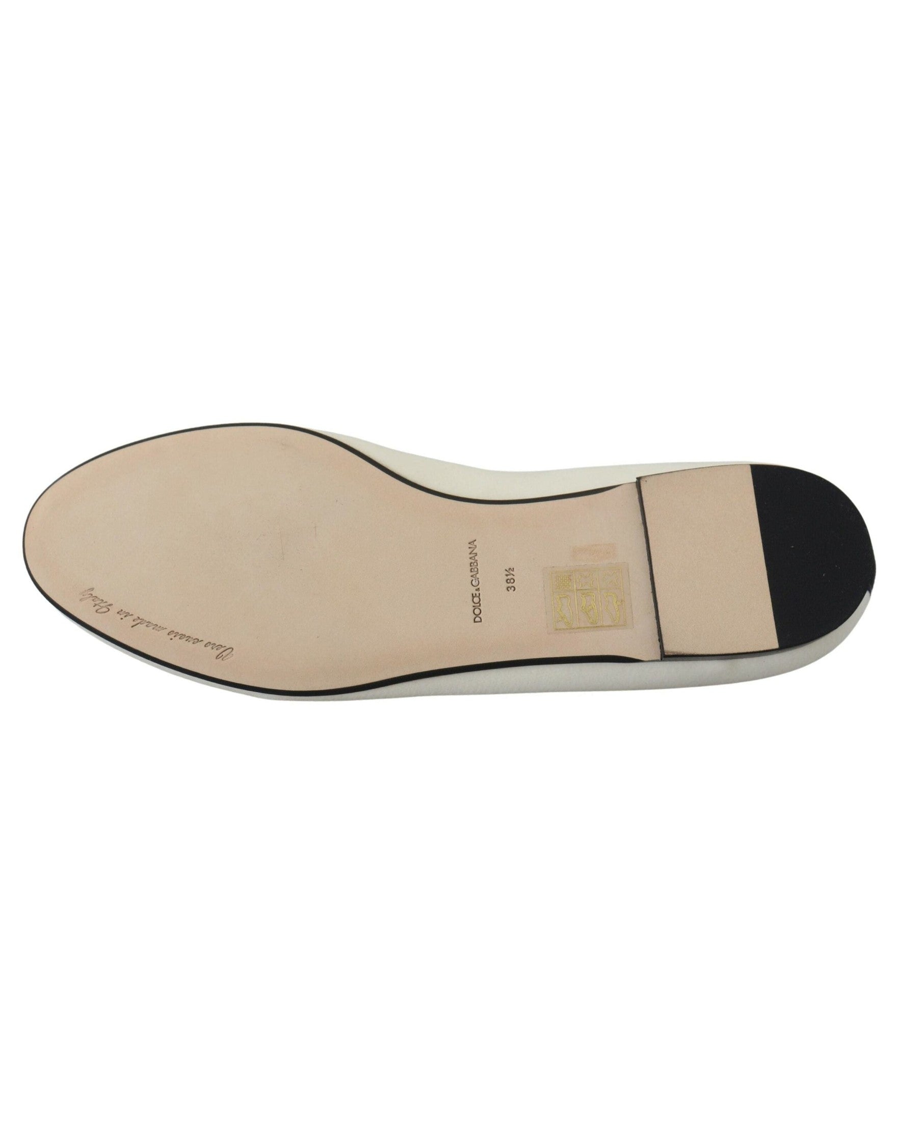 Dolce & Gabbana White Velvet Slip Ons Loafers Flats Flats