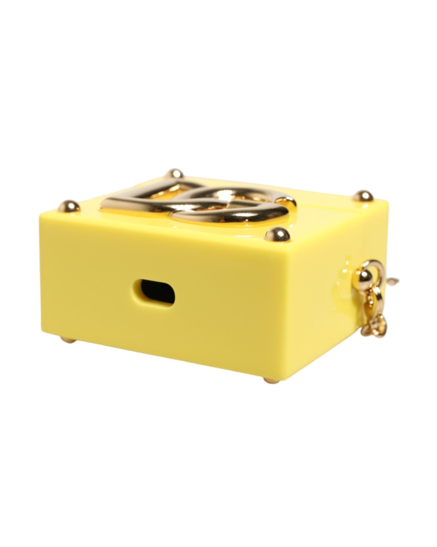 Dolce & Gabbana Yellow Dg Logo Plaque Cover Gold Chain Airpods Case Glam Steals