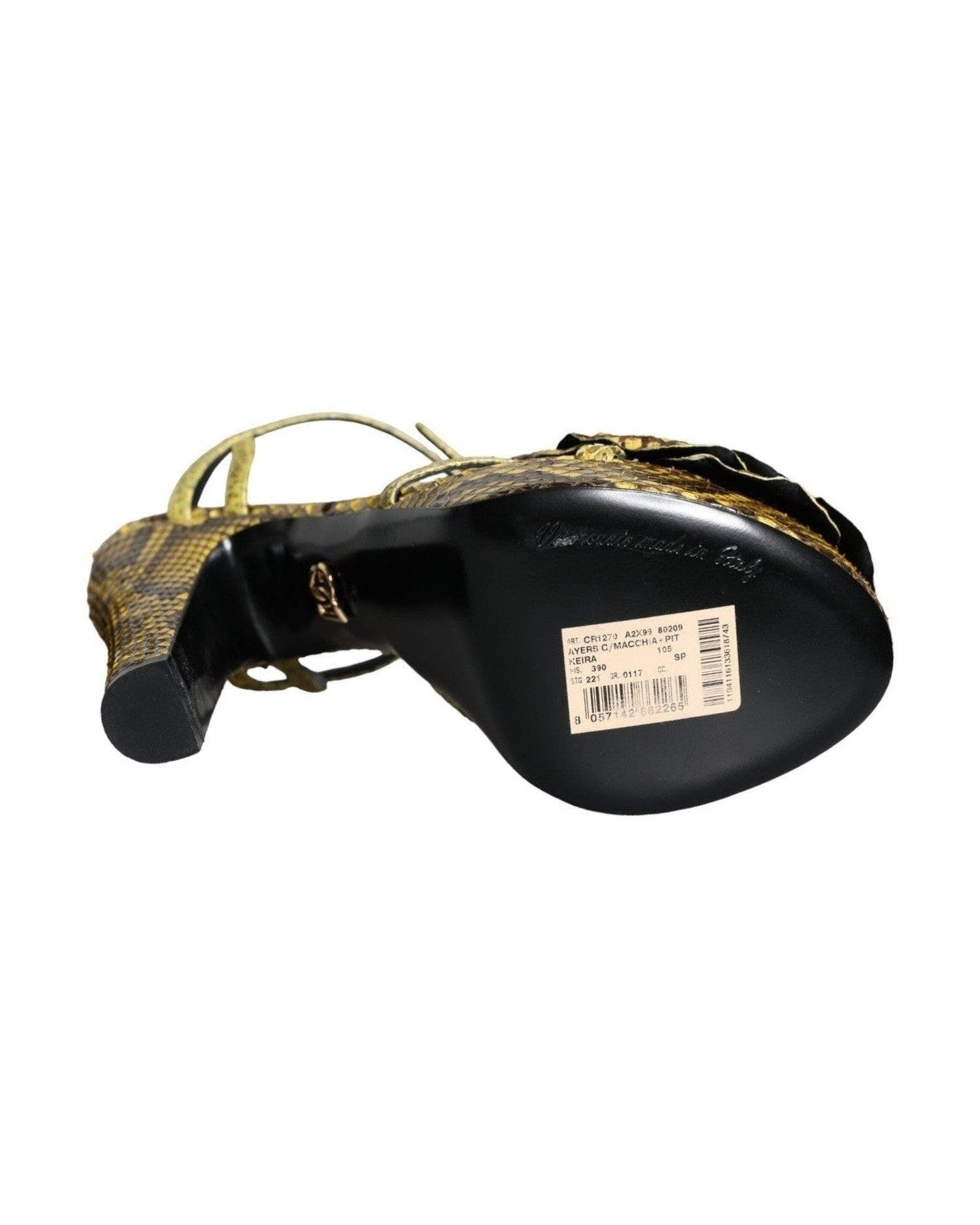 Dolce & Gabbana Yellow Exotic Leather Ankle Strap Heels Sandals Shoes Glam Steals