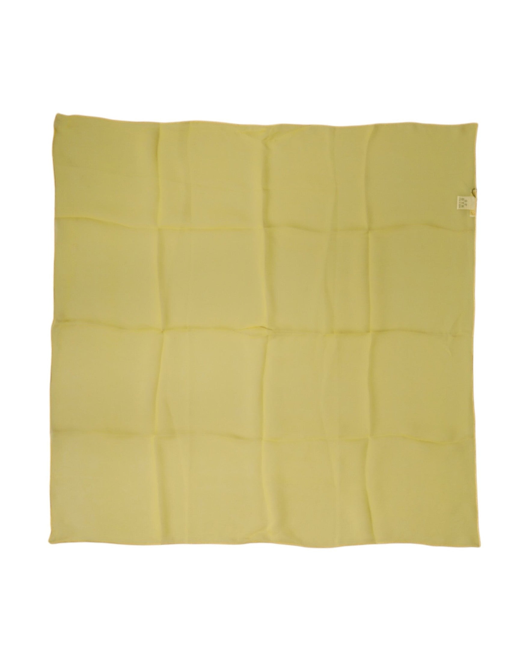 Dolce & Gabbana Yellow Silk Neck Wrap Square Foulard Scarf Scarves & Shawls