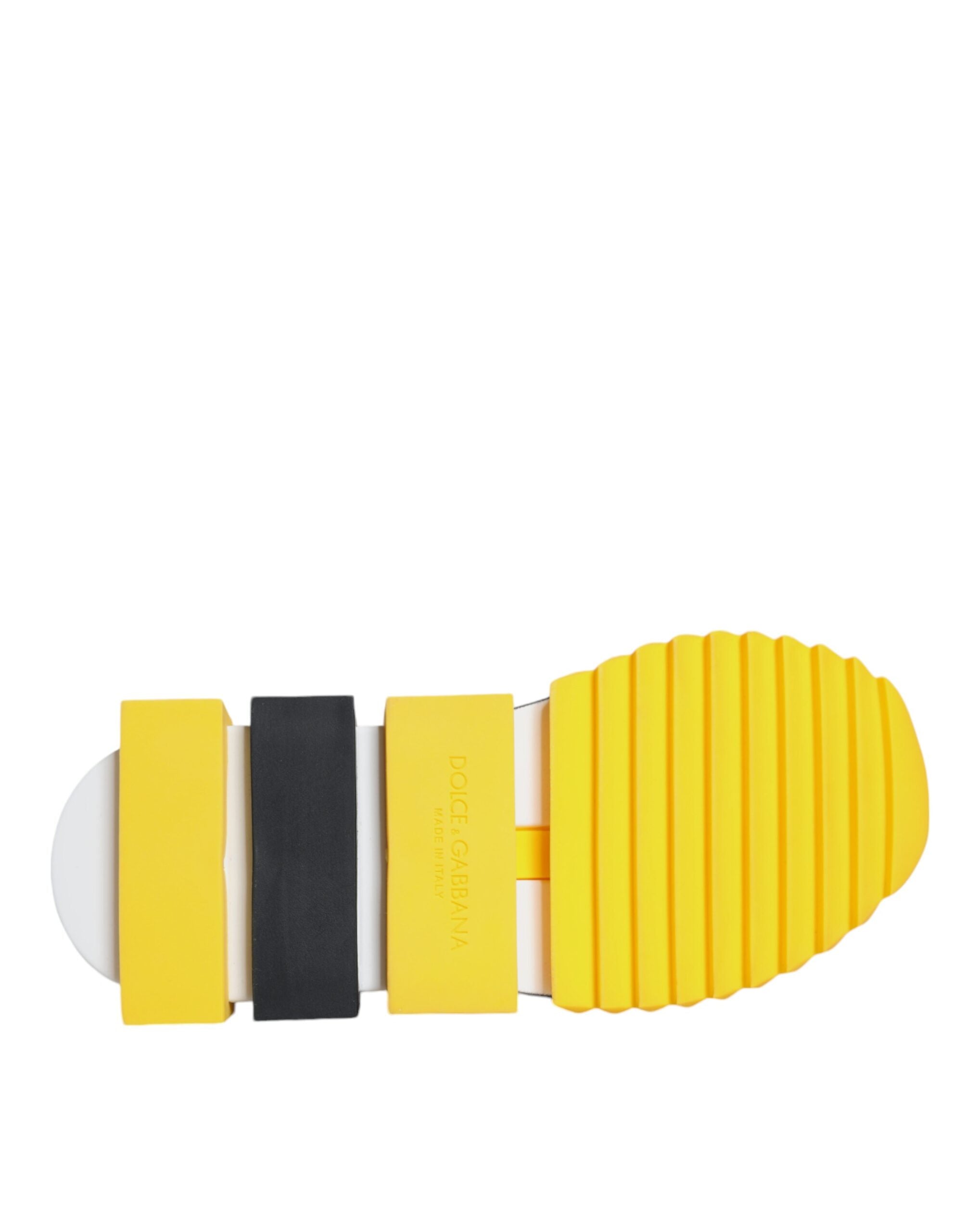 Dolce & Gabbana Yellow Sorrento Crystals Low Top Sneakers Shoes Glam Steals