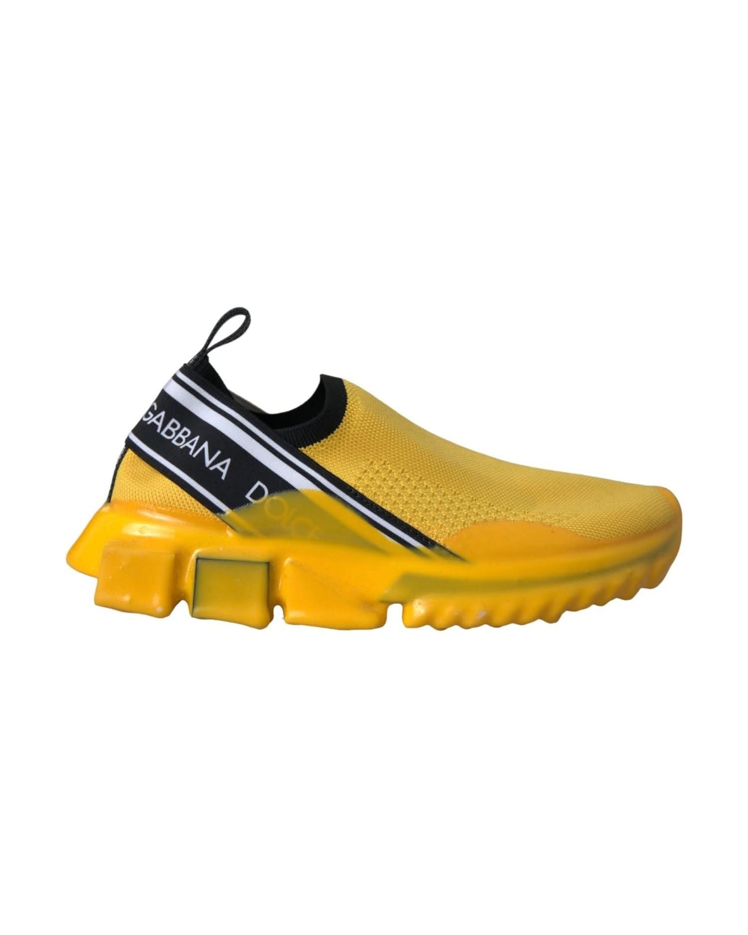 Dolce & Gabbana Yellow Sorrento Slip On Sneakers Women Shoes Sneakers