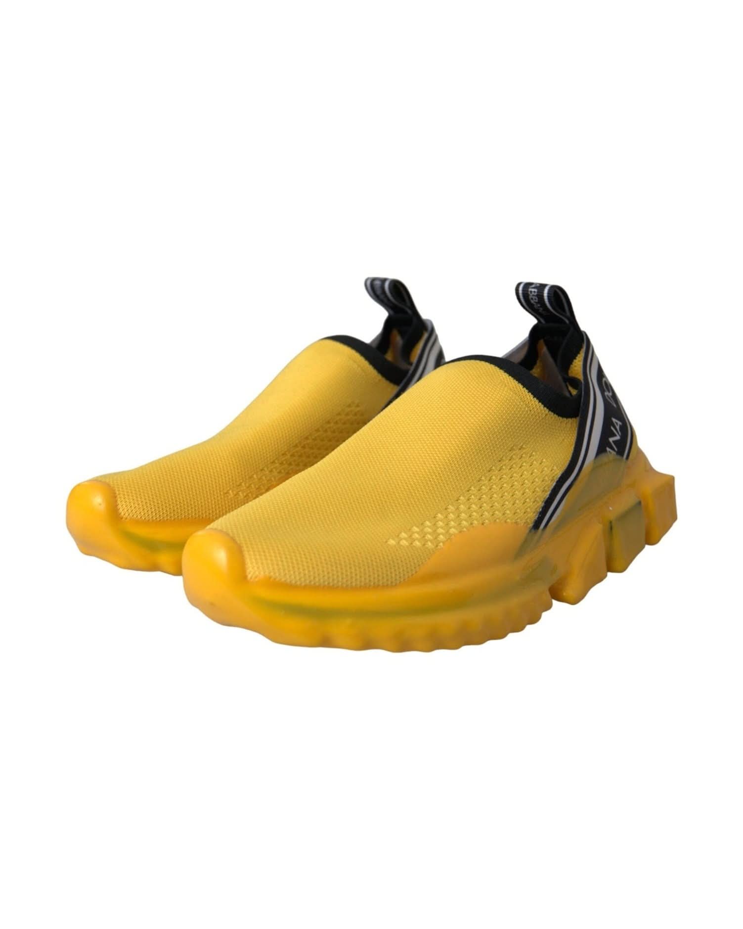 Dolce & Gabbana Yellow Sorrento Slip On Sneakers Women Shoes Sneakers