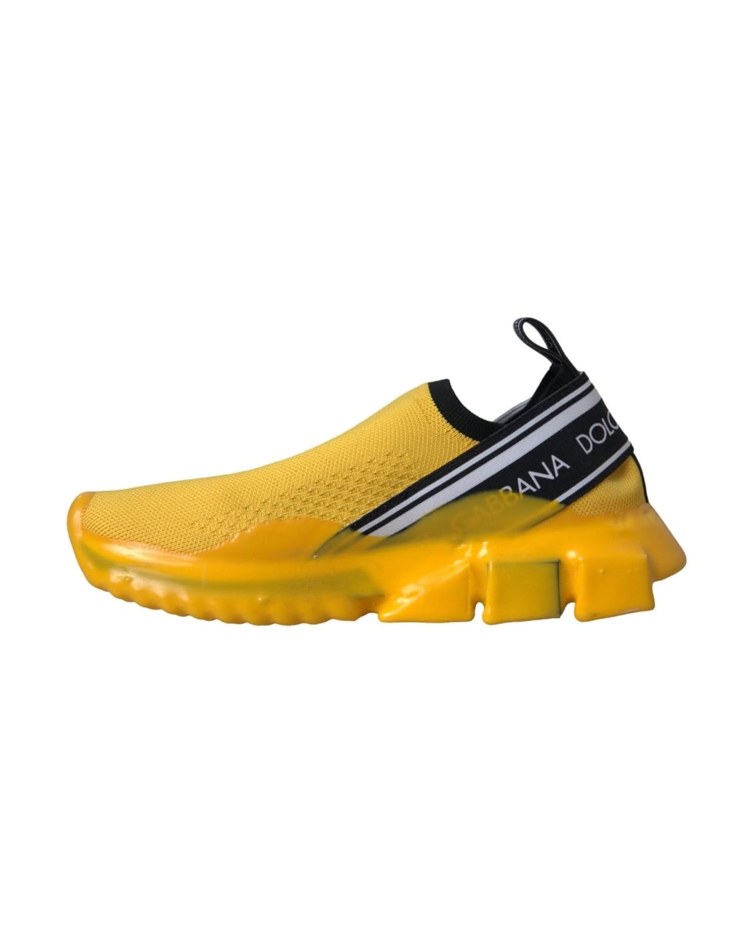 Dolce & Gabbana Yellow Sorrento Slip On Sneakers Women Shoes Sneakers