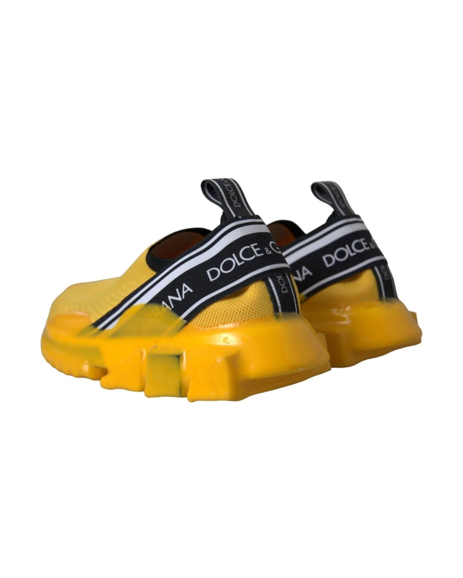 Dolce & Gabbana Yellow Sorrento Slip On Sneakers Women Shoes Sneakers