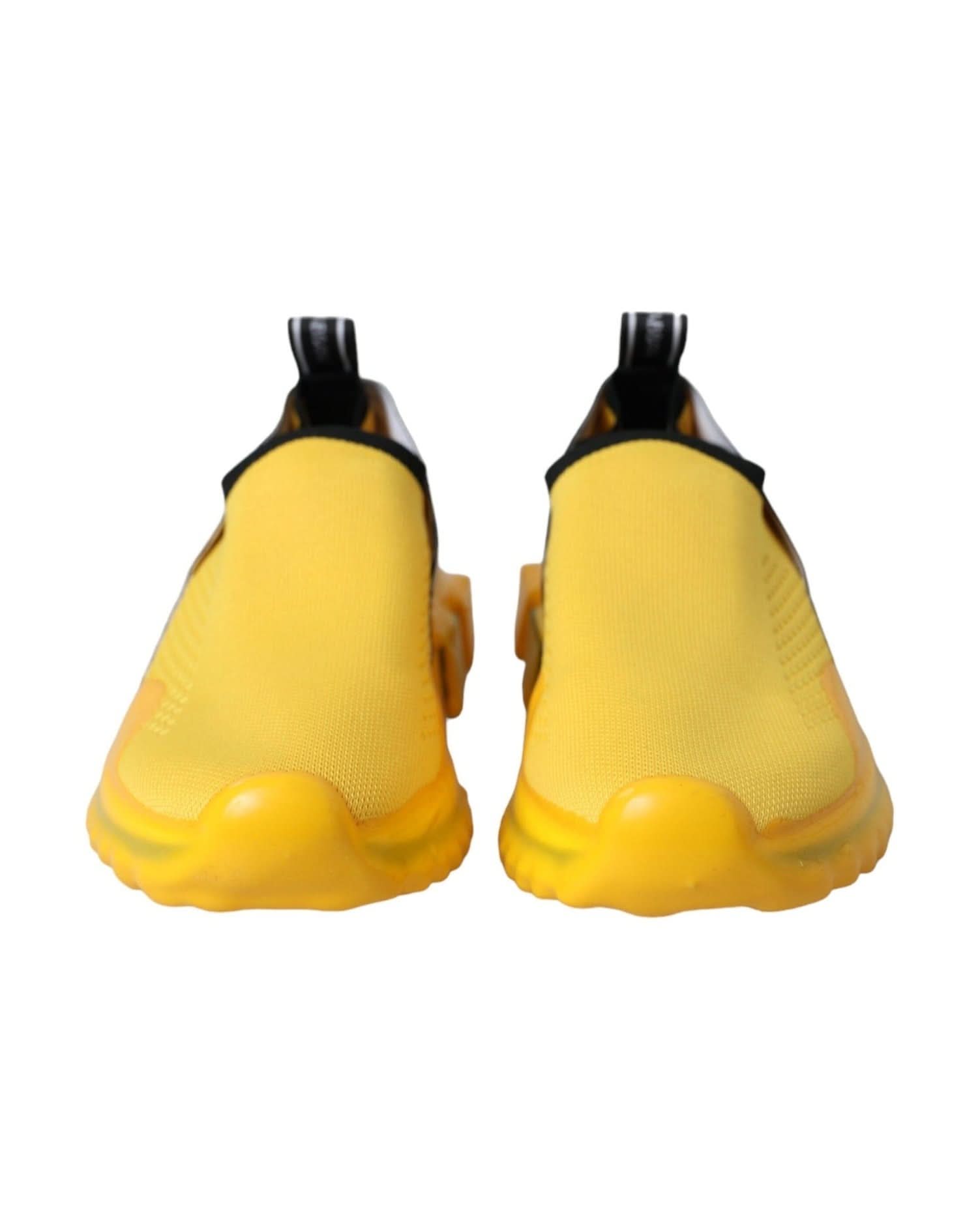 Dolce & Gabbana Yellow Sorrento Slip On Sneakers Women Shoes Sneakers