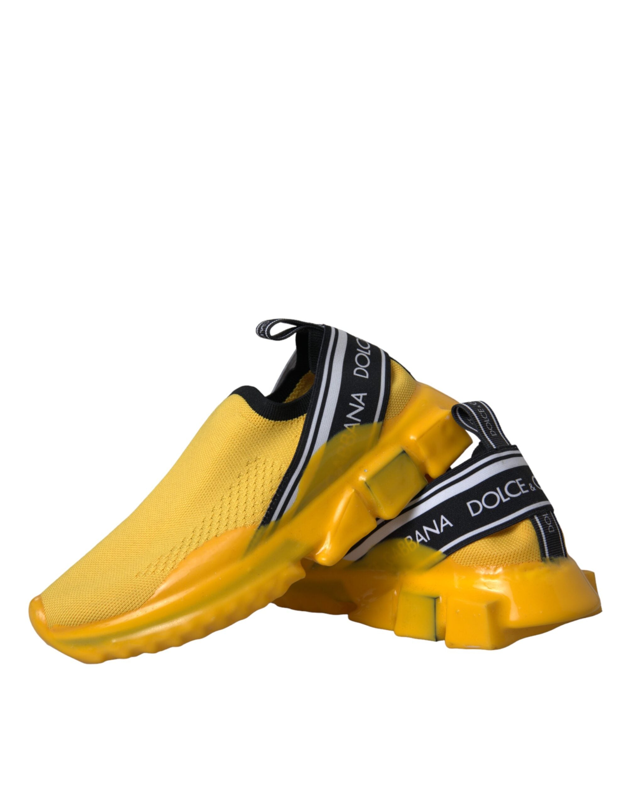 Dolce & Gabbana Yellow Sorrento Slip On Sneakers Women Shoes Glam Steals