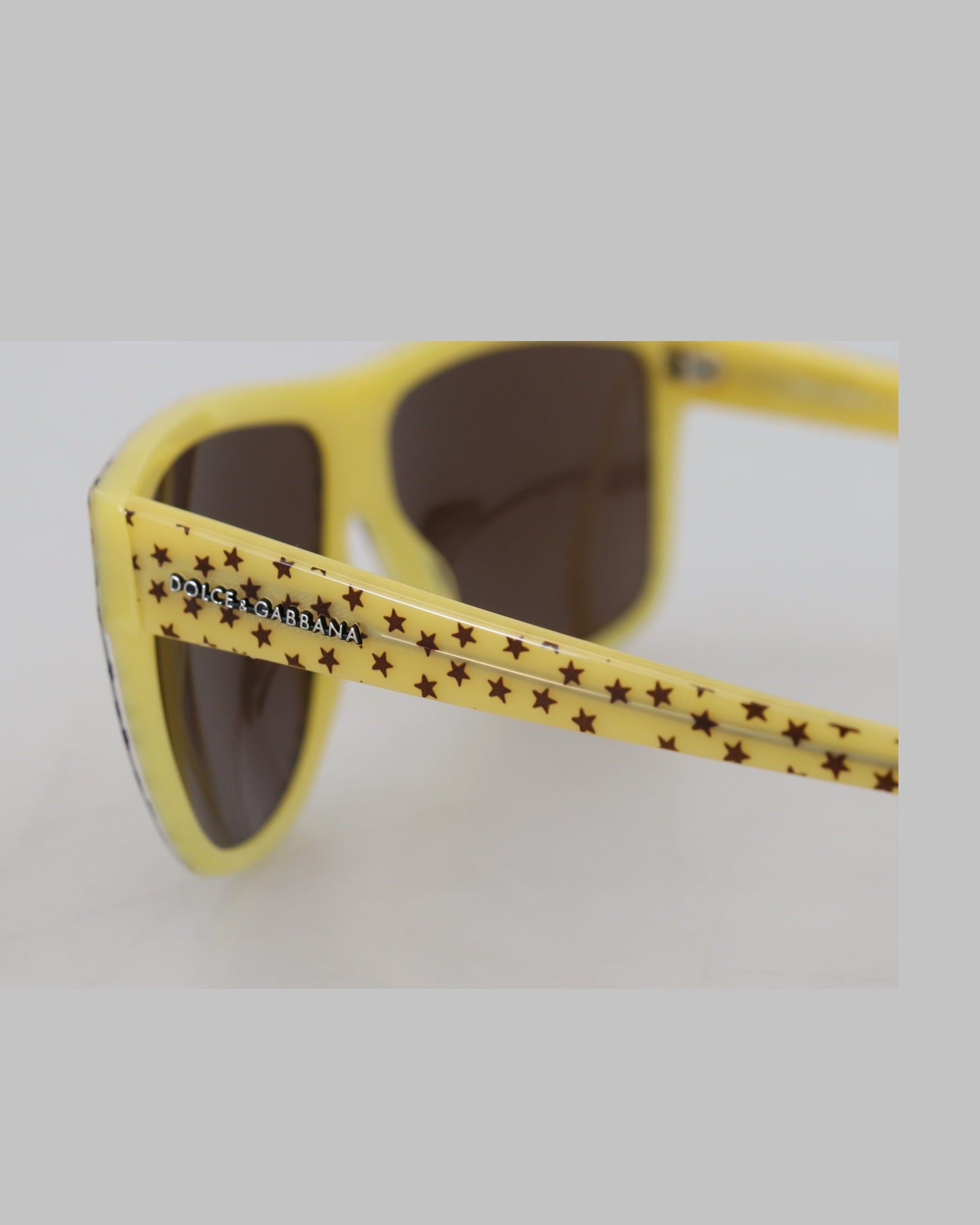 Dolce & Gabbana Yellow Stars Acetate Square Sunglasses Glam Steals