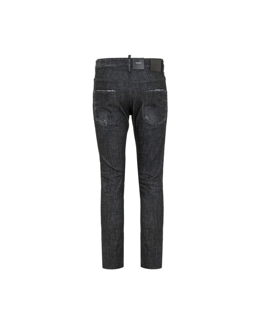 Dsquared² Black Cotton Slim Fit Jeans Glam Steals