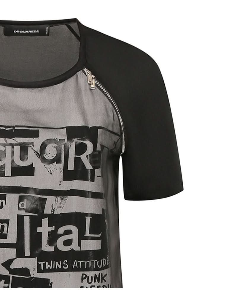 Dsquared² Black Silk Dress Dresses