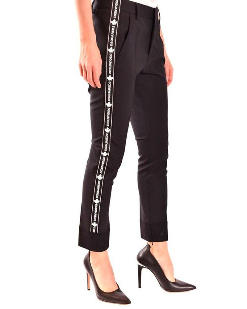 Dsquared² Black Wool Dress Pant Trousers