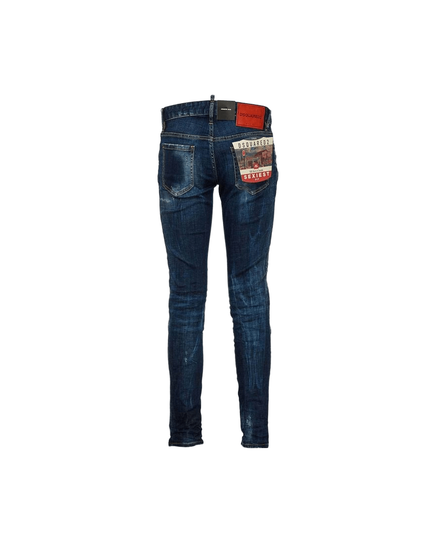 Dsquared² Blue Cotton Skinny Jeans Glam Steals
