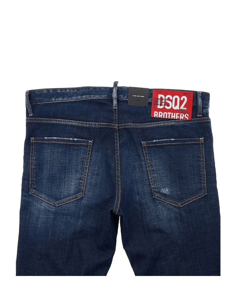 Dsquared² Blue Cotton Slim Fit Jeans Glam Steals