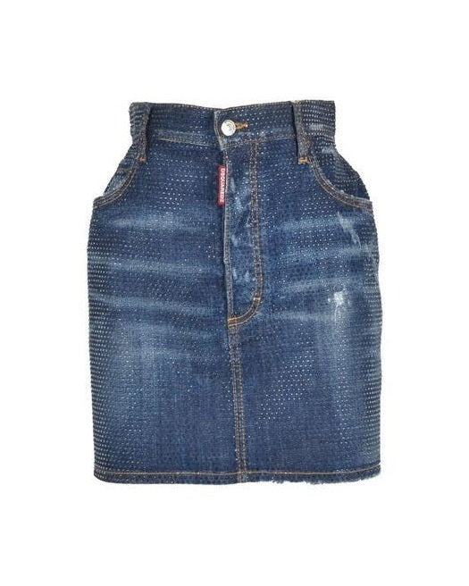 Dsquared² Blue Denim Skirt Glam Steals