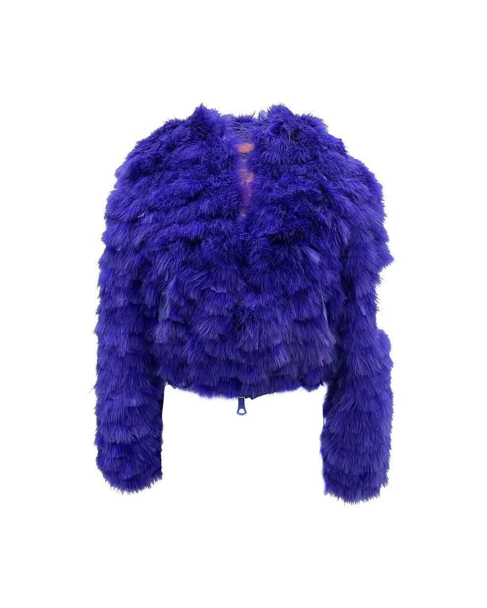 Dsquared² Blue Feather Bomber Bomber Jackets