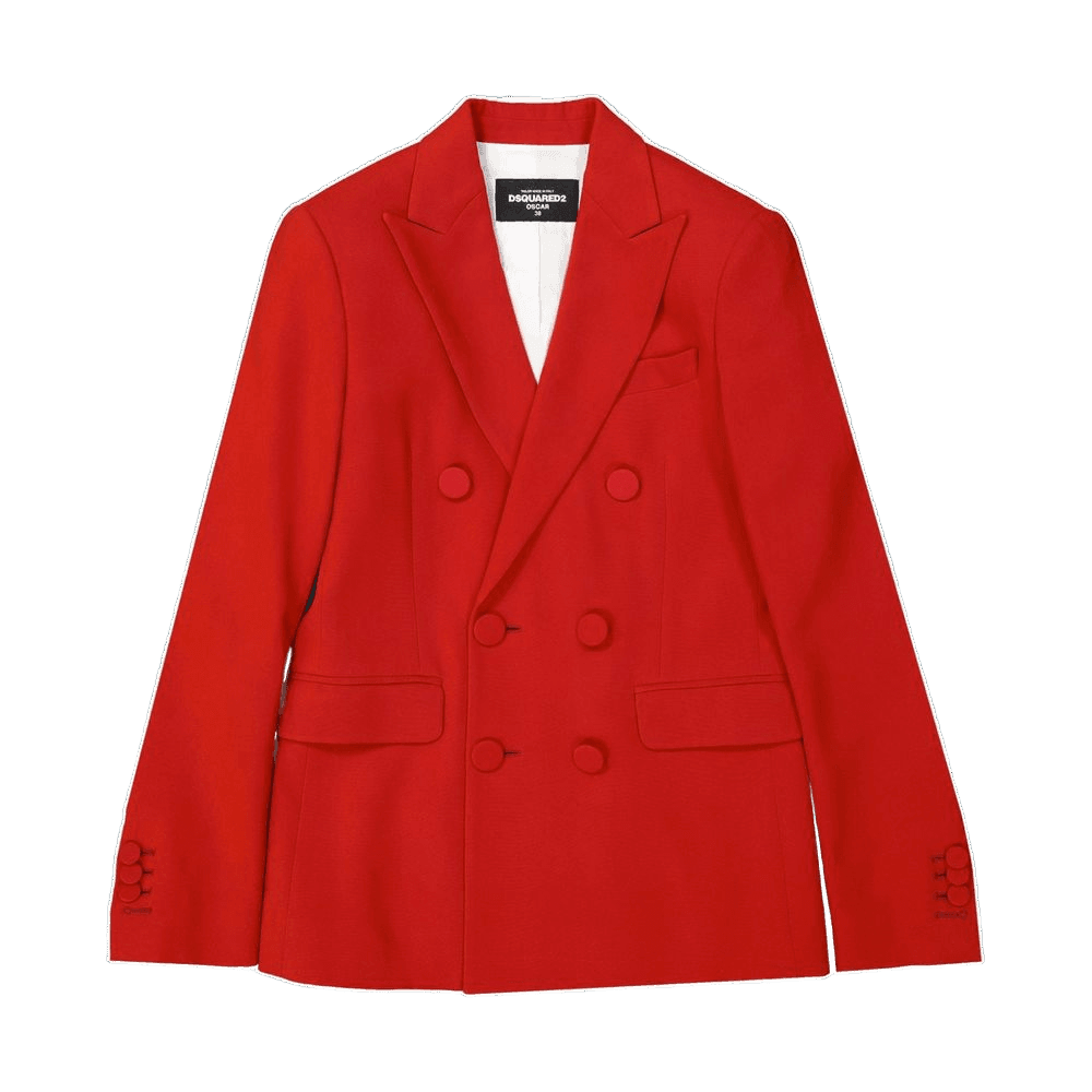 Dsquared² Red Viscose Coat Glam Steals