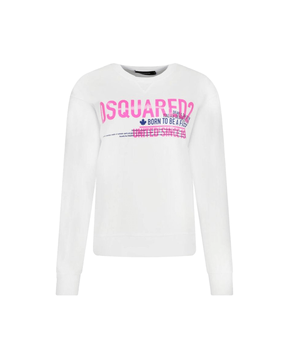 Dsquared² White Cotton Sweat-shirt Glam Steals