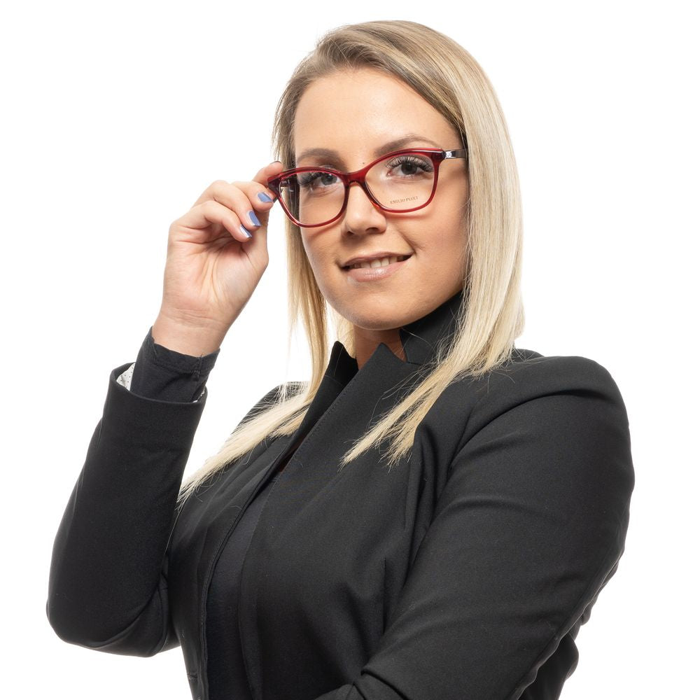 Emilio Pucci Red Women Optical Frame Glam Steals