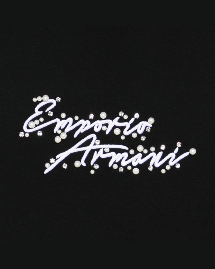 Emporio Armani Black Polo T-shirt Glam Steals