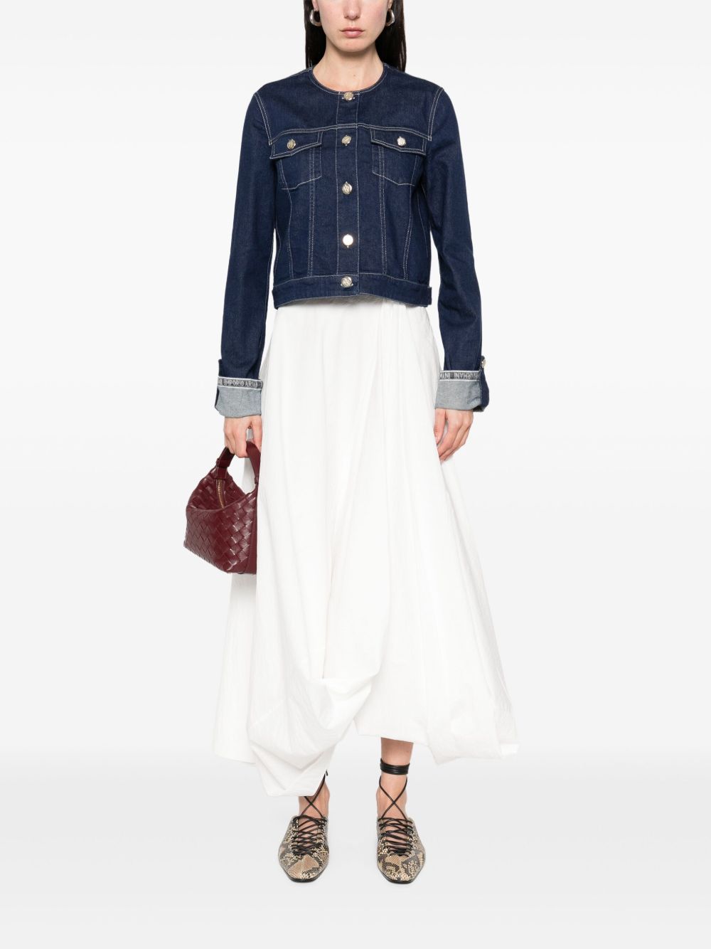 Emporio Armani Blue Coat Glam Steals