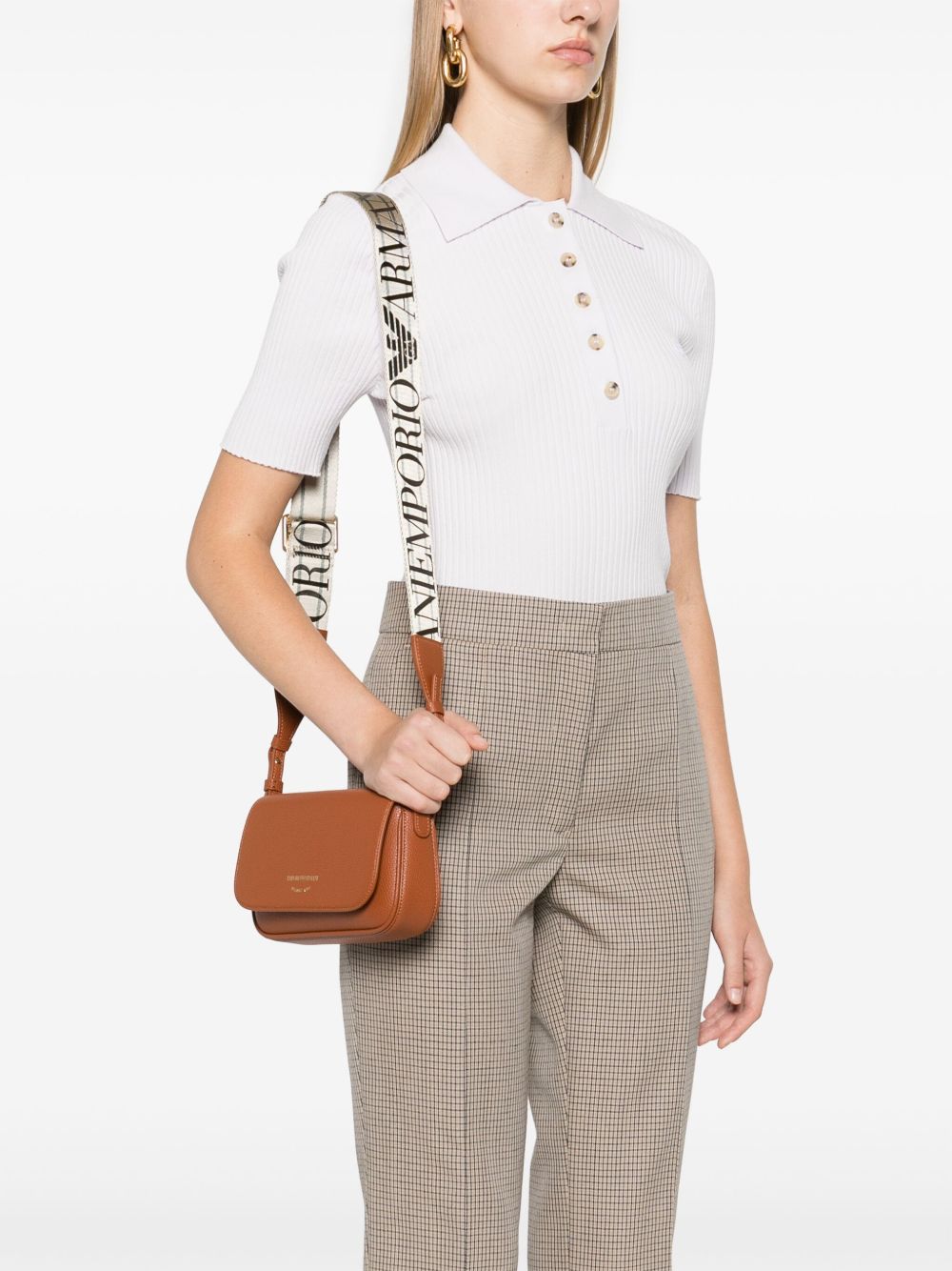 Emporio Armani Brown Leather Bag Glam Steals