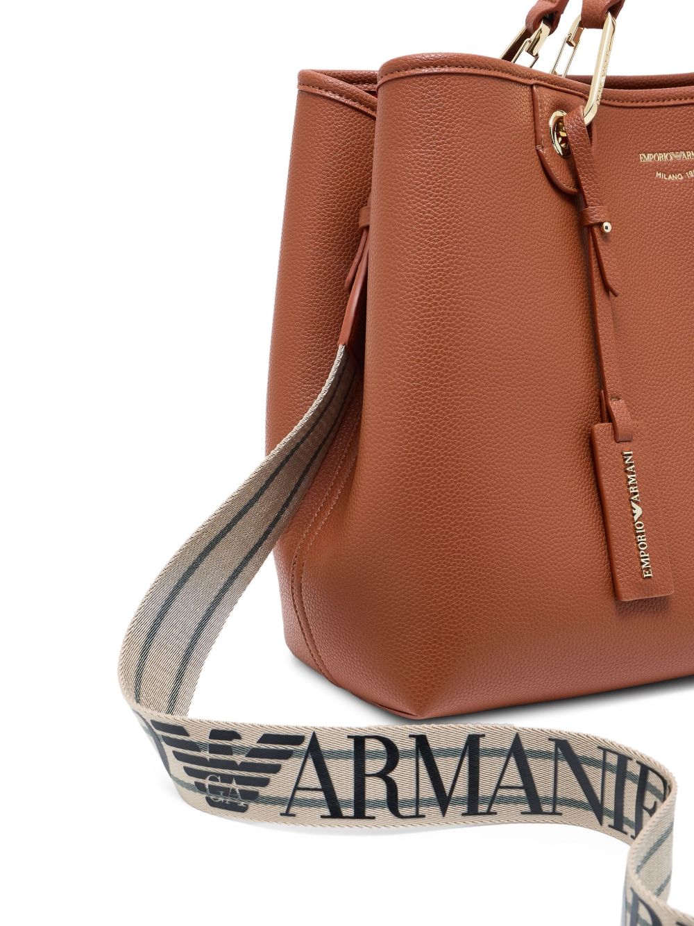 Emporio Armani Brown Leather Bag Glam Steals