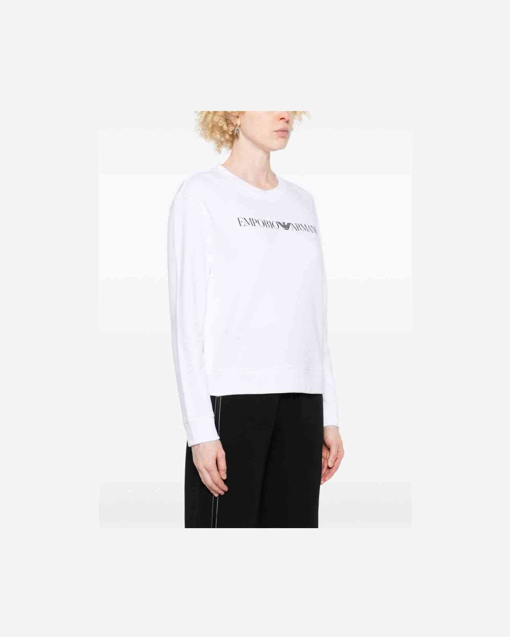 Emporio Armani Cotton Logo Print Organic Sweat-shirt Glam Steals