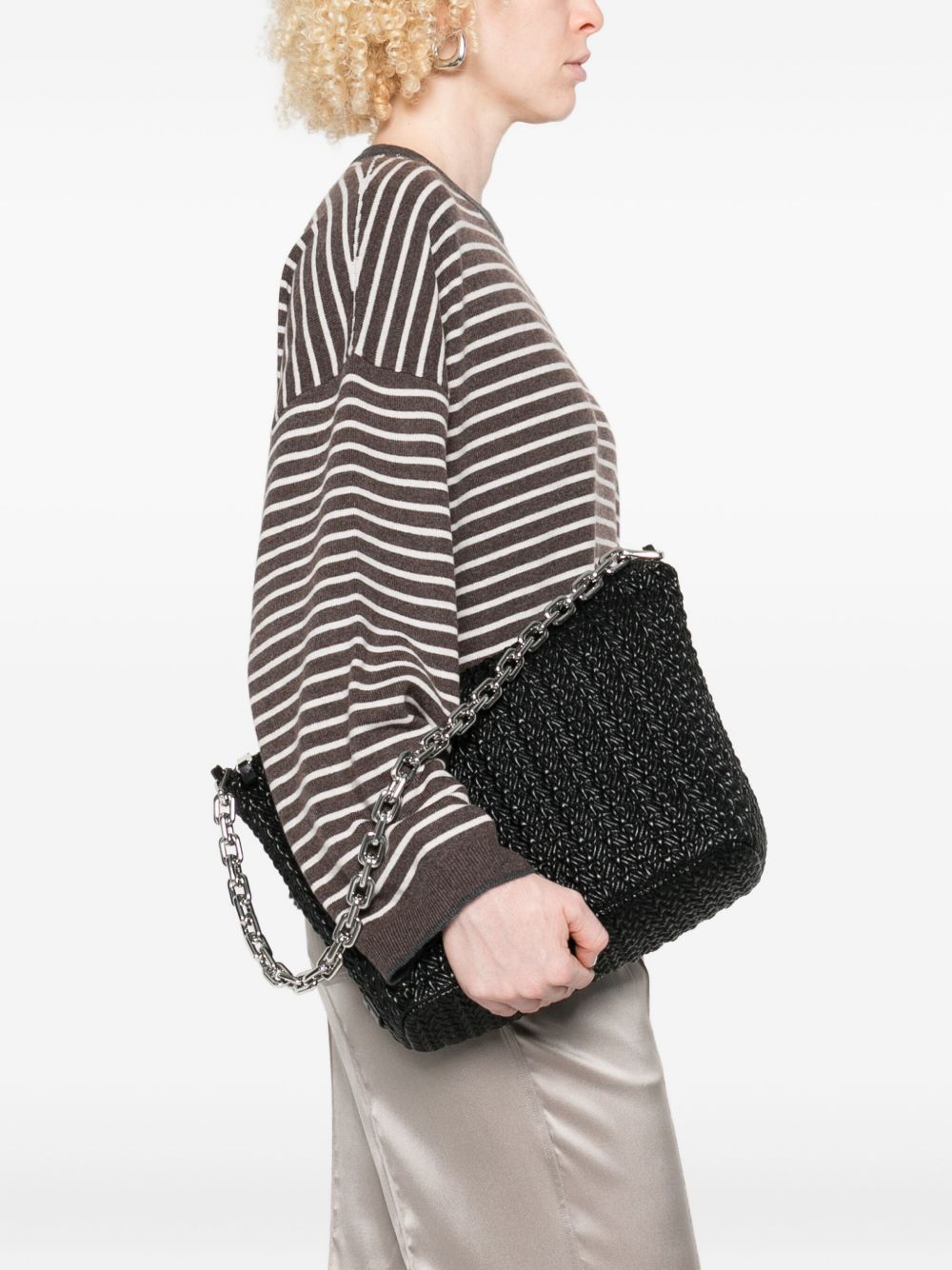 Emporio Armani Ea Logo Hobo Embossed Medium Bag Glam Steals