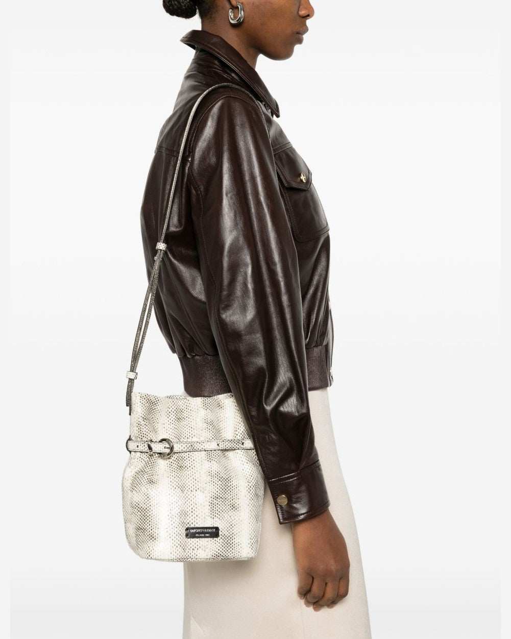 Emporio Armani Exclusive Leather Bucket Bag Glam Steals