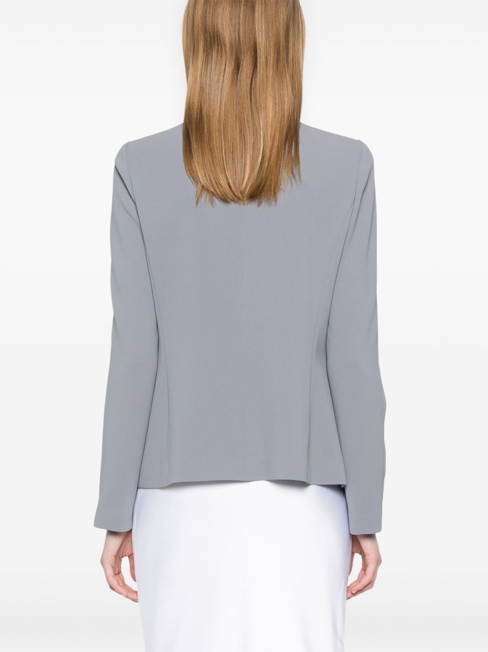 Emporio Armani Jacket in Fluid Woven Fabric with Pleats Glam Steals