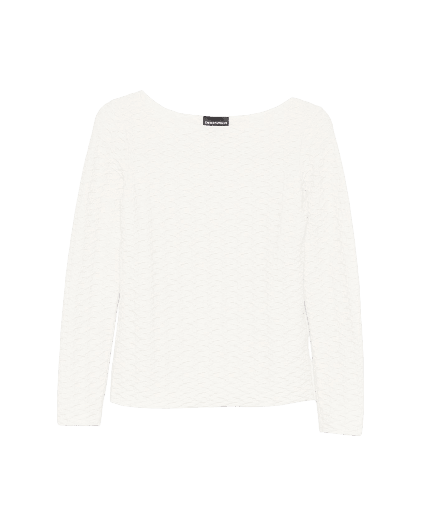 Emporio Armani Jacquard Boat Neck Top Glam Steals