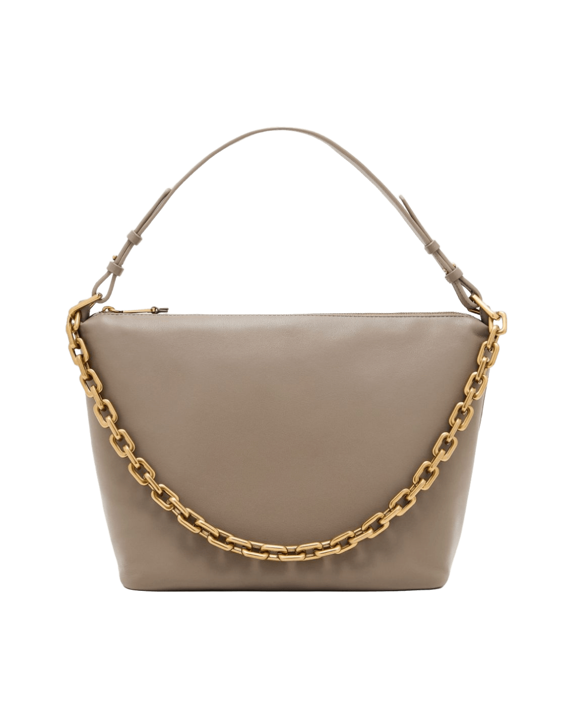 Emporio Armani Leather Medium Hobo Bag with Chain Glam Steals