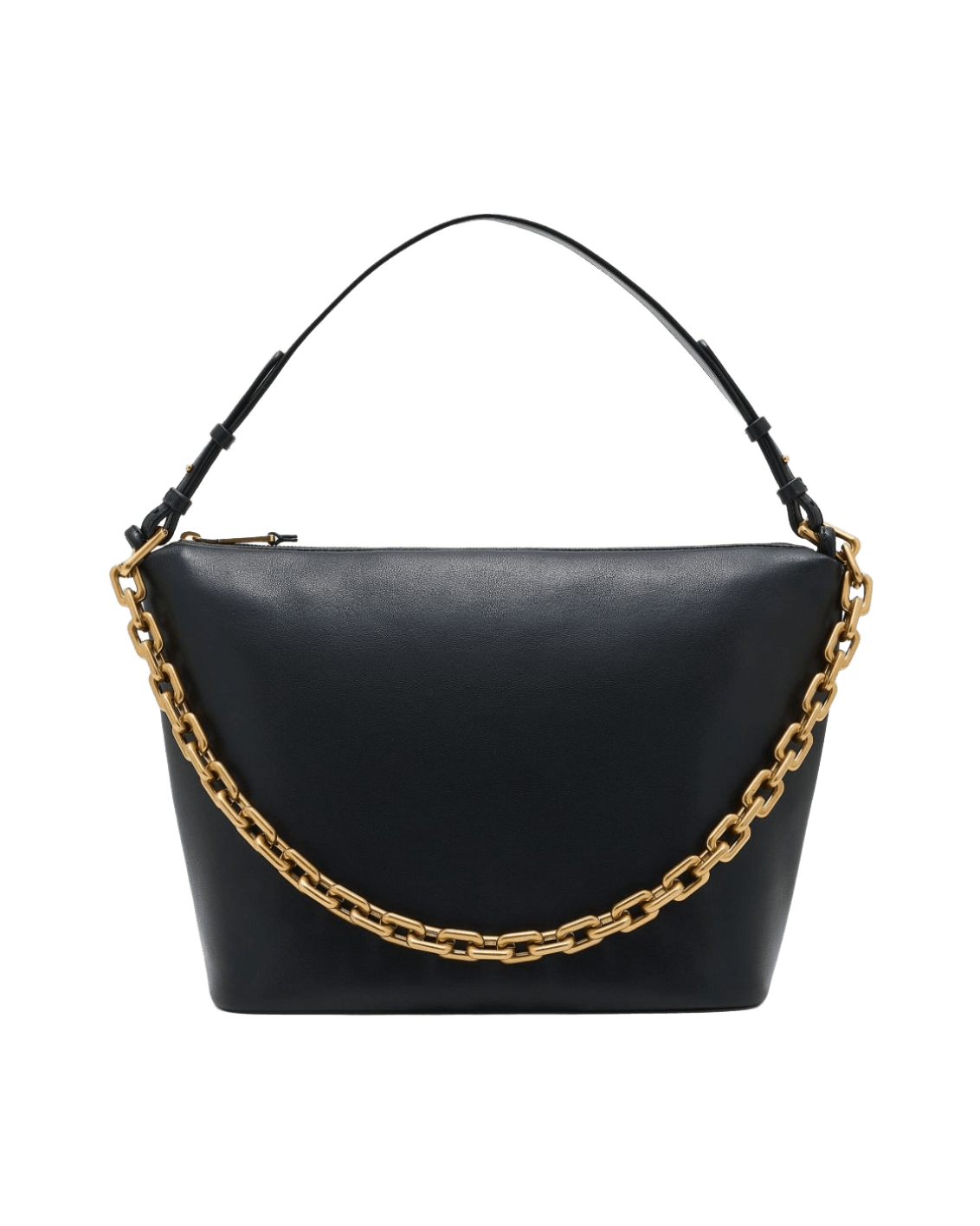 Emporio Armani Leather Medium Hobo Bag with Chain Glam Steals