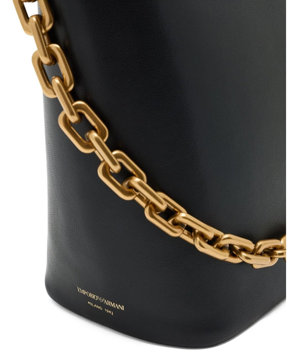 Emporio Armani Leather Medium Hobo Bag with Chain Glam Steals