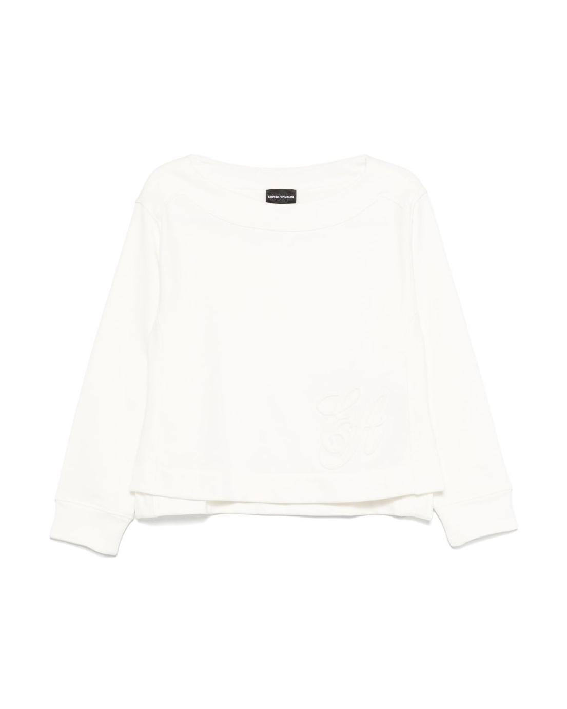 Emporio Armani Logo Embroidered Sweat-shirt Glam Steals